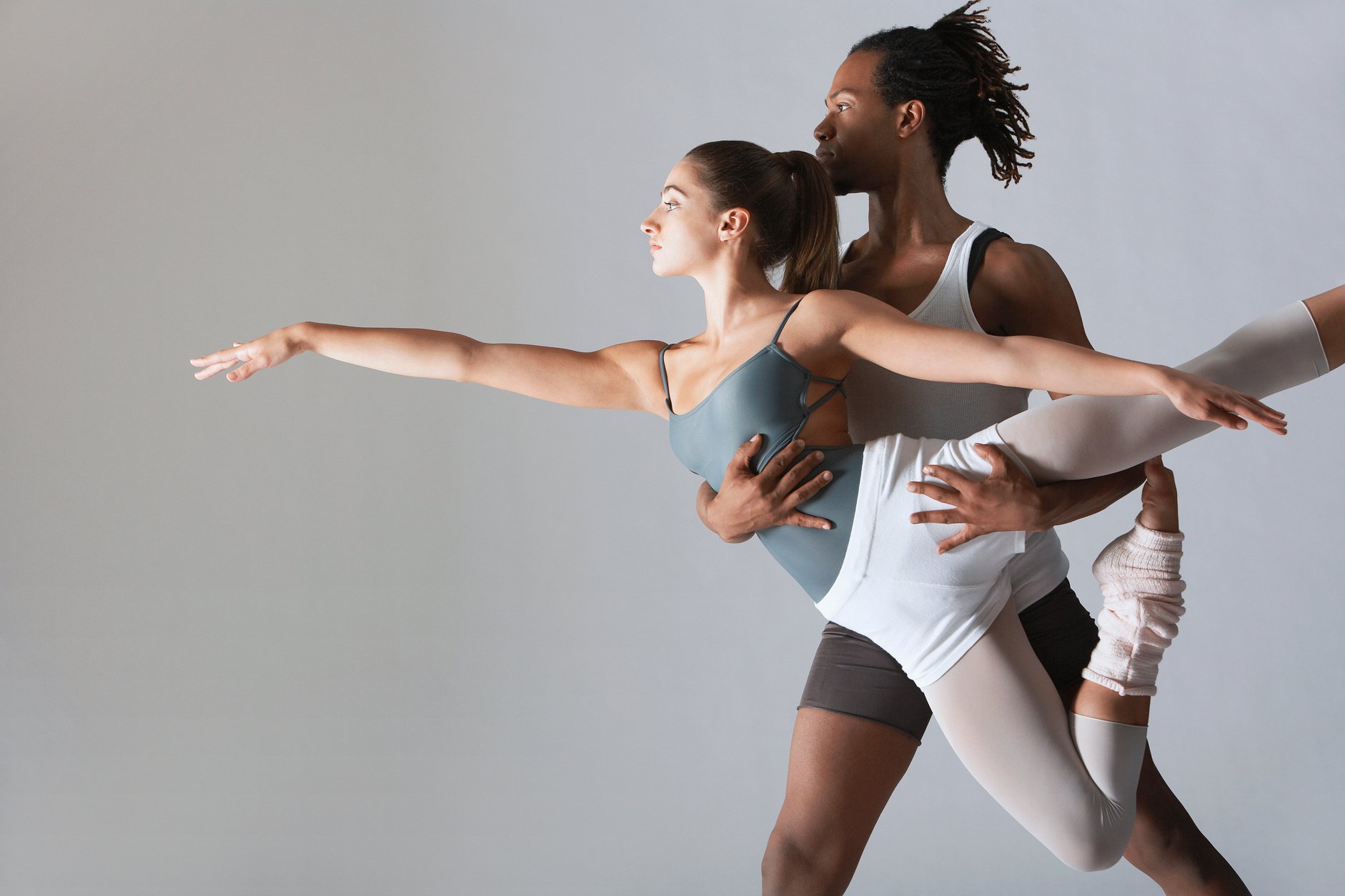 Ballet dancer supporting ballerina